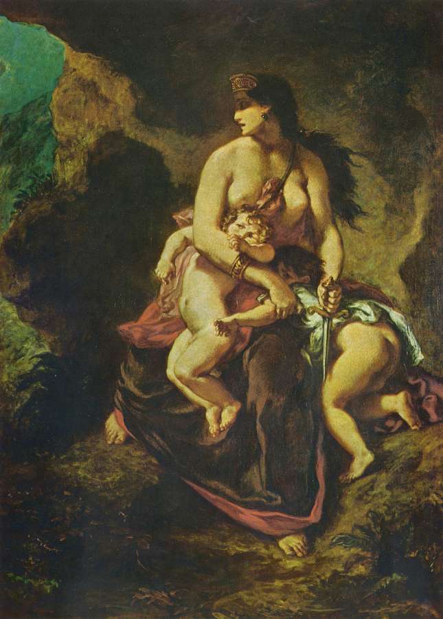 The Medea's fury by EUGÈNE DELACROIX