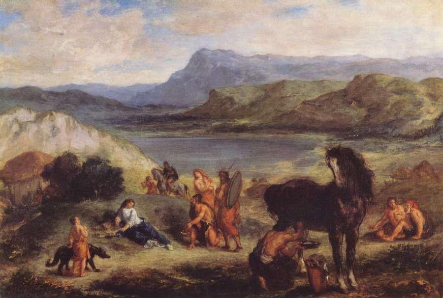 Ovid among the Scythians 1859 by EUGÈNE DELACROIX