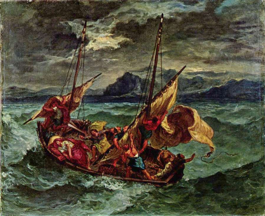 Christ on the Lake of Gennezaret 1854 by EUGÈNE DELACROIX