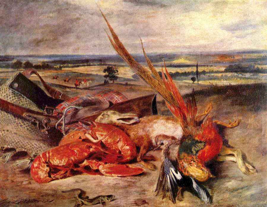 Still-Life with Lobster 1826-27 by EUGÈNE DELACROIX