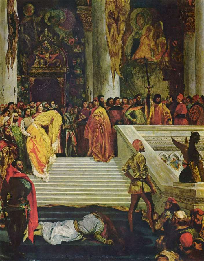 The Execution of Doge Marino Faliero 1825-26 by EUGÈNE DELACROIX