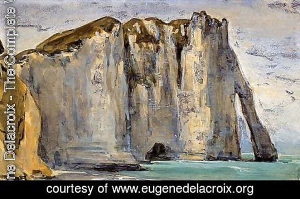 Eugene Delacroix - Cliff at Etretat