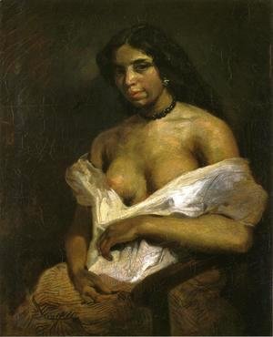 Eugene Delacroix - Portrait of Aspasie
