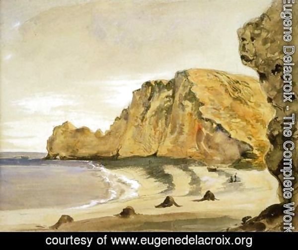 Eugene Delacroix - The Porte d'Amont, Etretat