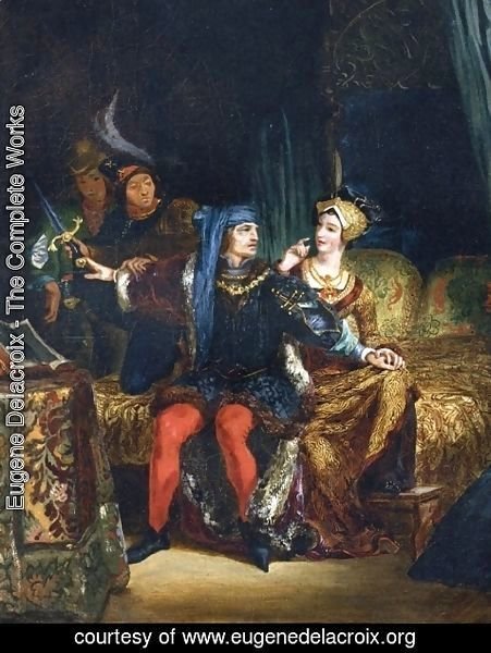 Eugene Delacroix - Charles VI and Odette de Champdivers