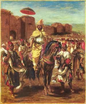 Eugene Delacroix - The Sultan of Morocco and his Entourage