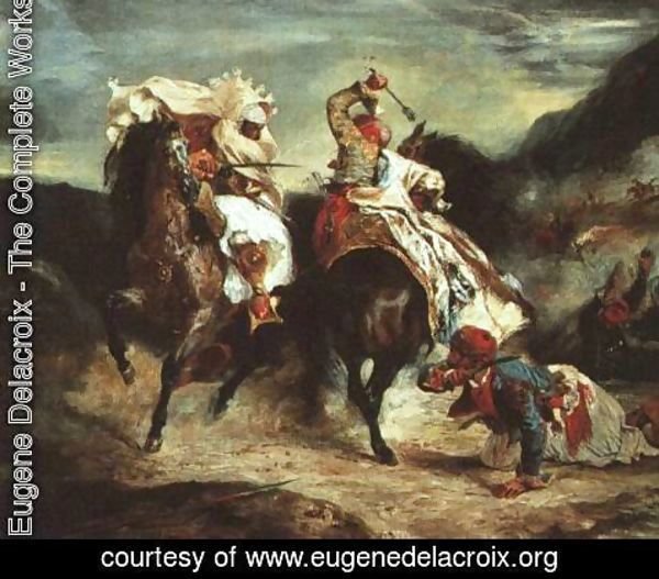 Eugene Delacroix - Combat of Giaour and Hassan