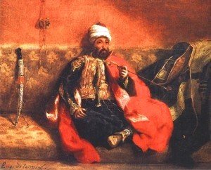 Eugene Delacroix - Smoking Turk