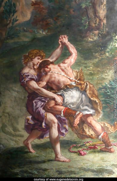 Jacob fights with a man of the sky