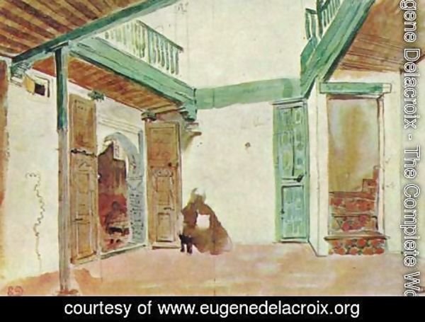 Eugene Delacroix - Moroccan inner court