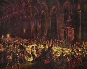 Eugene Delacroix - Murder of the bishop von Luettich