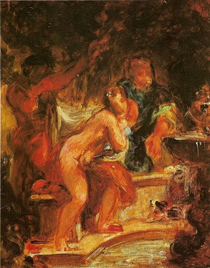 Eugene Delacroix - Susan at the bath