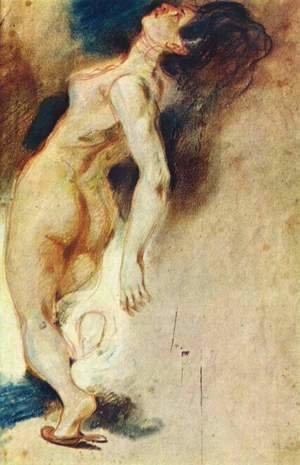 Eugene Delacroix - The death of Sardanapale (study)