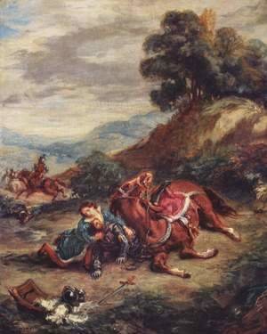 Eugene Delacroix - The Lara's death