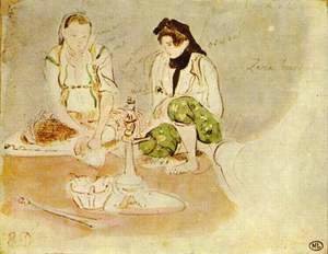 Eugene Delacroix - Women of Algier (study)