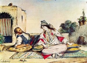 Eugene Delacroix - Conversation mauresque
