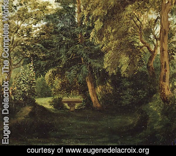 Eugene Delacroix - George Sands Garden at Nohant ca 1840s