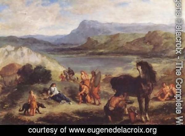 Eugene Delacroix - Ovid among the Scythians 1859