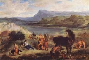 Eugene Delacroix - Ovid among the Scythians 1859