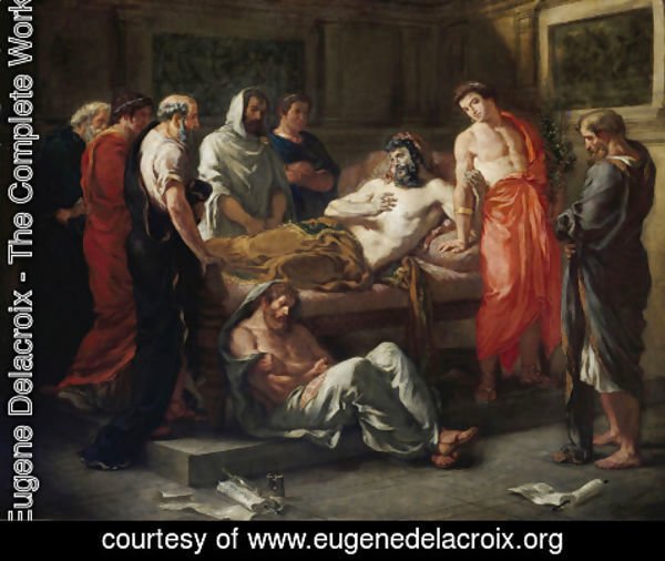 Eugene Delacroix - Study for The Death of Marcus Aureliut