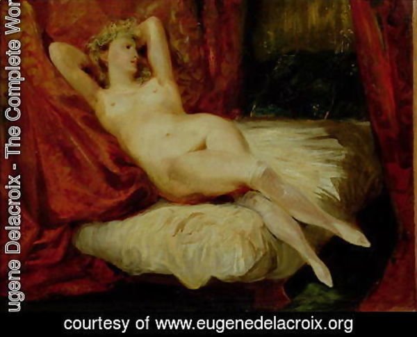 Eugene Delacroix - Woman with White Stockings