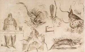 Eugene Delacroix - Political caricatures