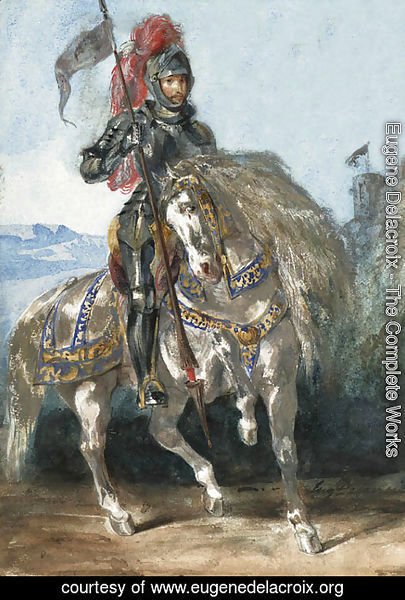 Eugene Delacroix - Chevalier En Armure
