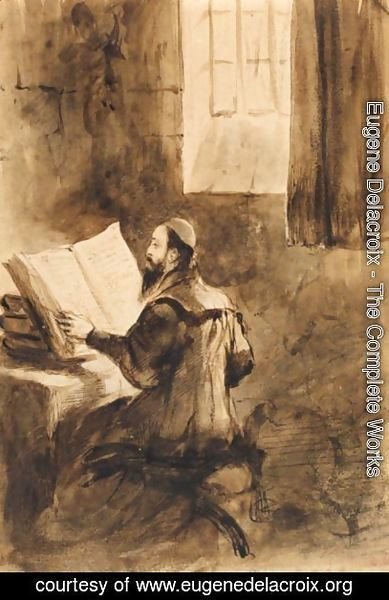 Eugene Delacroix - L'Academicien A L'Etude