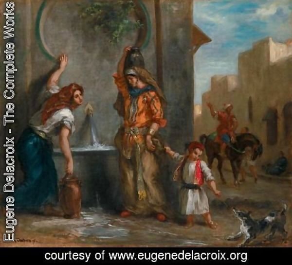 Eugene Delacroix - Femmes A La Fontaine