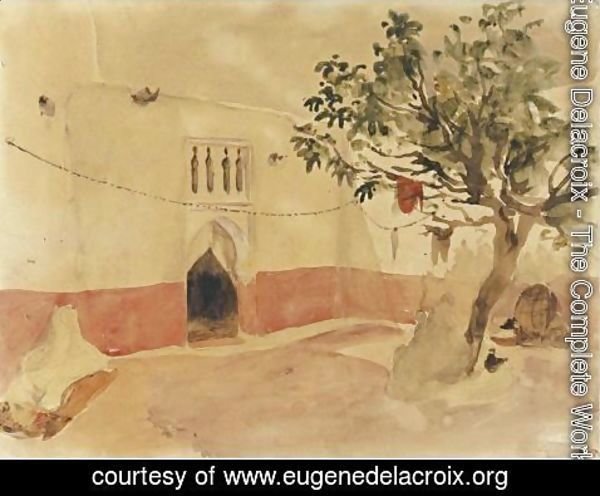 Eugene Delacroix - Moroccan Courtyard