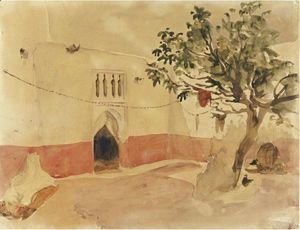 Eugene Delacroix - Moroccan Courtyard