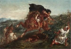 Eugene Delacroix - Le Combat