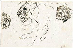 Eugene Delacroix - Pen And Brown Ink