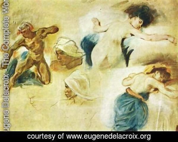 Eugene Delacroix - Death of Sardanapalus (study)