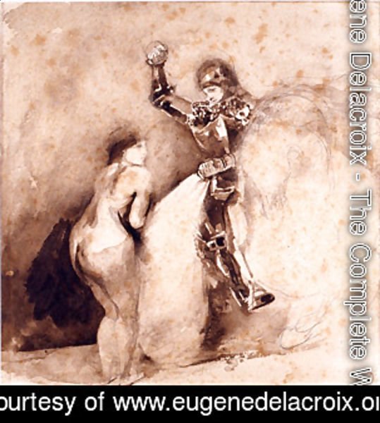 Eugene Delacroix - Study for Marphisa
