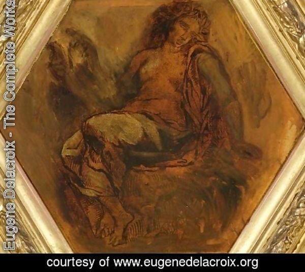 Eugene Delacroix - The Muse of Orpheus