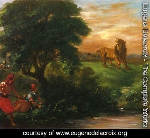Eugene Delacroix - The Lion Hunt