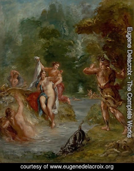 Eugene Delacroix - The Summer Diana Surprised by Actaeon