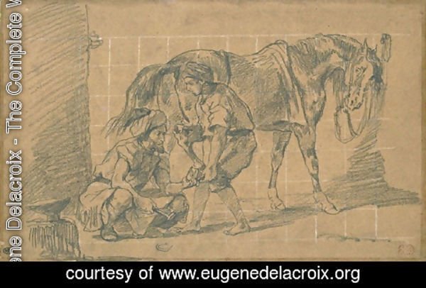 Eugene Delacroix - A blacksmith 2