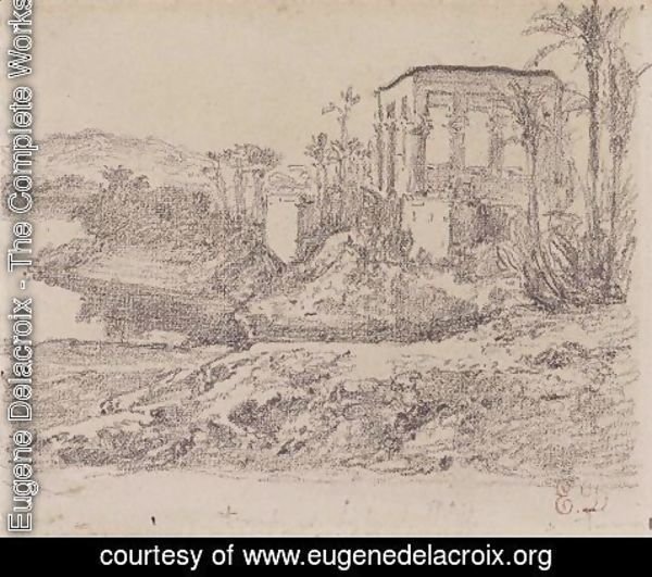 Eugene Delacroix - Kiosk of Trajan at Philae
