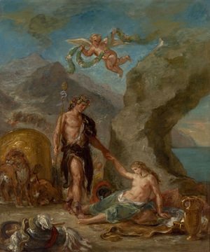 Eugene Delacroix - The Autumn Bacchus and Ariadne