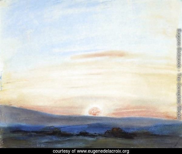 Study of Sky- Setting Sun c. 1849