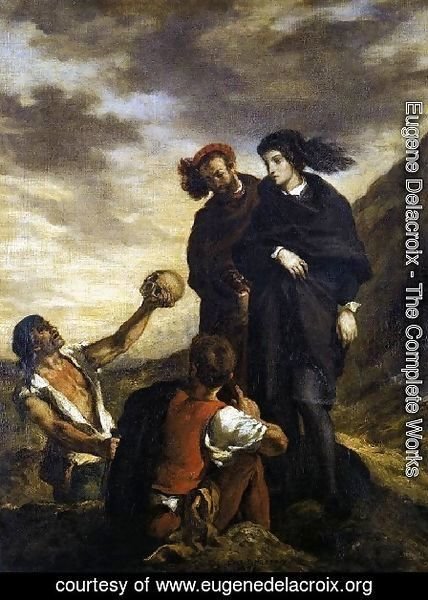 Eugene Delacroix - Hamlet and Horatio in the Graveyard 1839