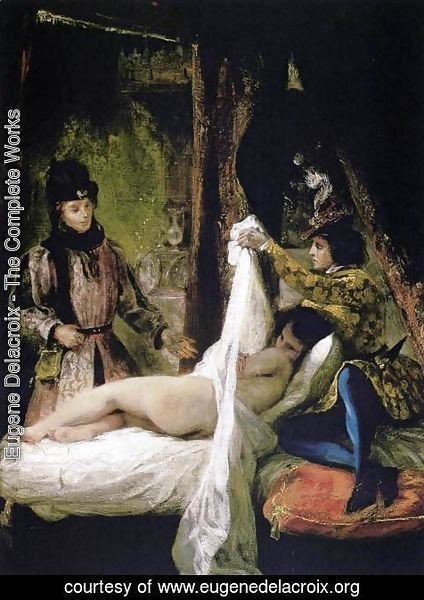 Eugene Delacroix - Louis d'Orleans Showing his Mistress 1825-26