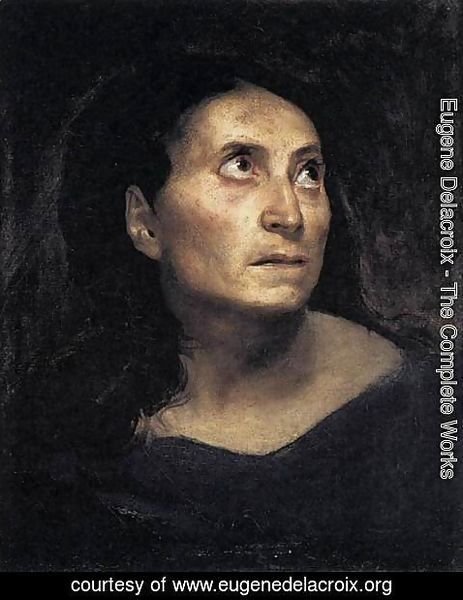 Eugene Delacroix - A Mad Woman 1822
