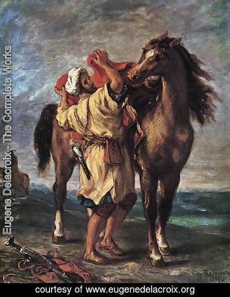 Eugene Delacroix - Marocan And His Horse