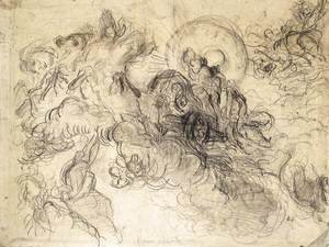 Eugene Delacroix - Apollo Slays Python c. 1850