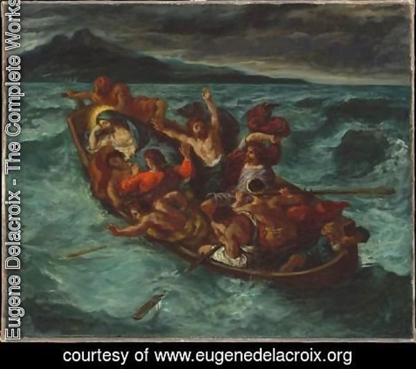 Eugene Delacroix - Christ on the Lake of Gennesaret
