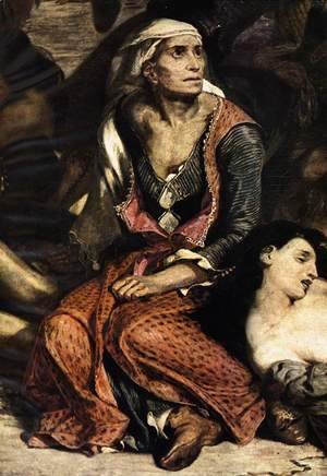 Eugene Delacroix - The Massacre at Chios (1) (detail) 1824