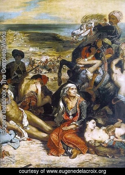 Eugene Delacroix - The Massacre at Chios (1) (detail 2) 1824